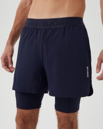 Navy Borg Shorts Night Sky - Björn Borg Løbeshorts  - 7321465588951