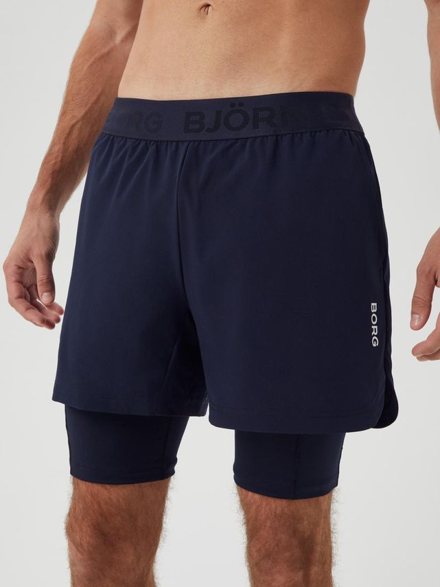 Navy Borg Shorts Night Sky - Björn Borg Løbeshorts  - 7321465588951