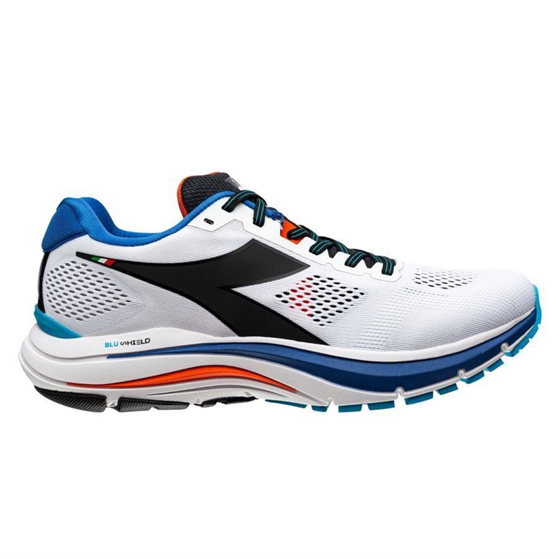 Hvid Diadora Mythos Blushield Vortice Løbesko Blå - Diadora Løbesko