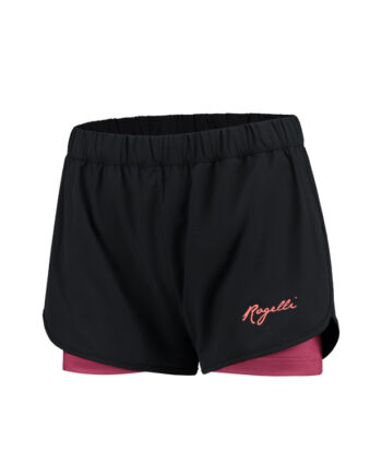 Rogelli Aura Løbeshorts Dame Sort Cerise Str - Rogelli Løbeshorts  - 8717849106047