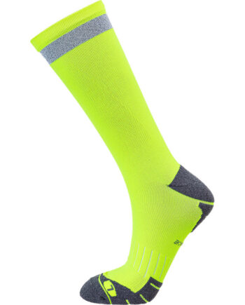 Gul Endurance Torent Reflective Mid Length Safety Yellow Str - Endurance Løbestrømper  - 5715182061545