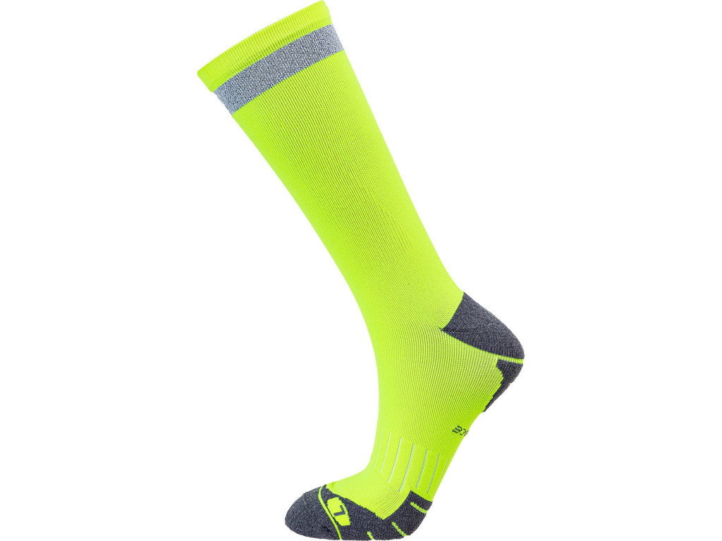Gul Endurance Torent Reflective Mid Length Safety Yellow Str - Endurance Løbestrømper - 5715182061545