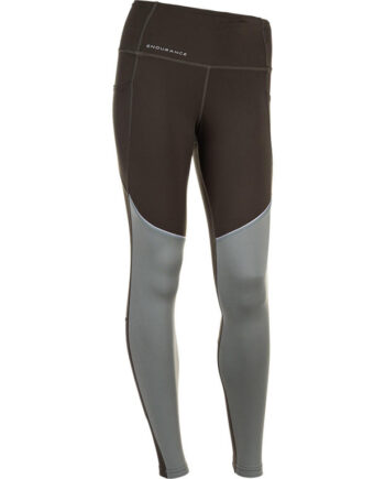 Endurance Deerrin Color Block Løbetights Dame Rosin Str - Endurance Løbebukser  - 5715182146327