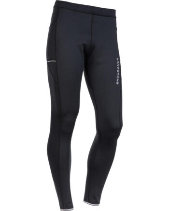 Sort Endurance Energy Windblock Løbetights Herre Black Str - Endurance Løbebukser  - 5715182248380