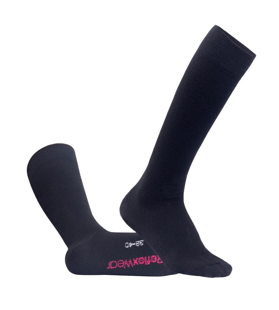 Sort Kompression Rejsestrømper - Kompressionsstrømper  - 5745000041244