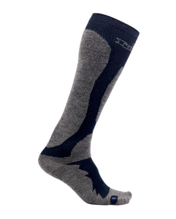 Grå|Sort Supcare Kompressionsstrømper Med Uld Til Skisport Sort Grå - Supcare Kompressionsstrømper