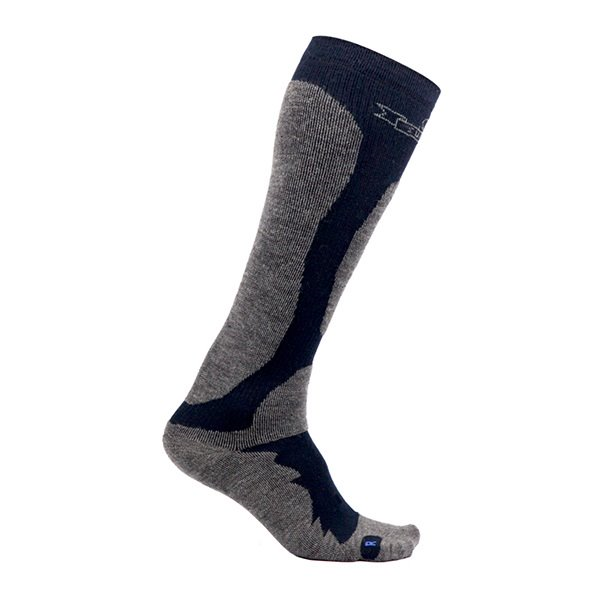 Grå|Sort Supcare Kompressionsstrømper Med Uld Til Skisport Sort Grå - Supcare Kompressionsstrømper