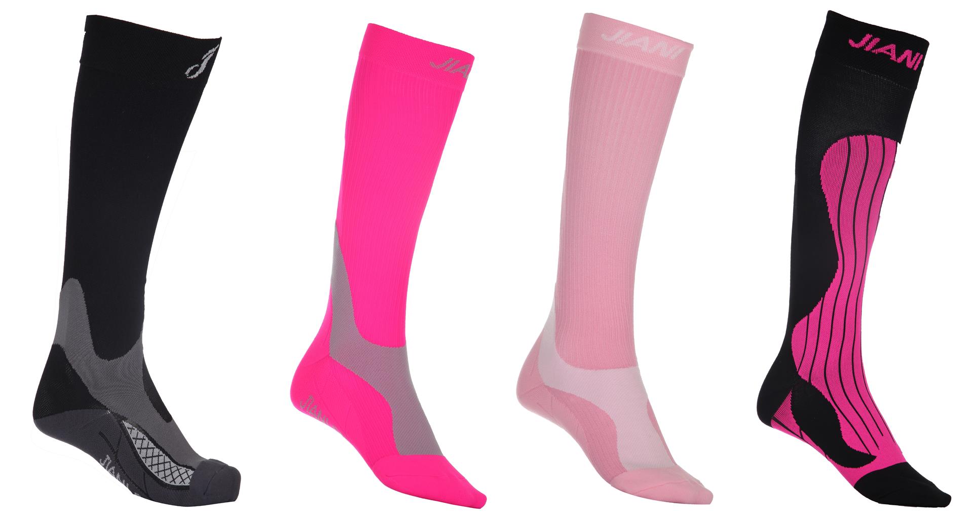 Sort Kompressionsstrømper Fra Sportsmærket Jiani Knæstrømpe Dame - We Do Better Kompressionsstrømper