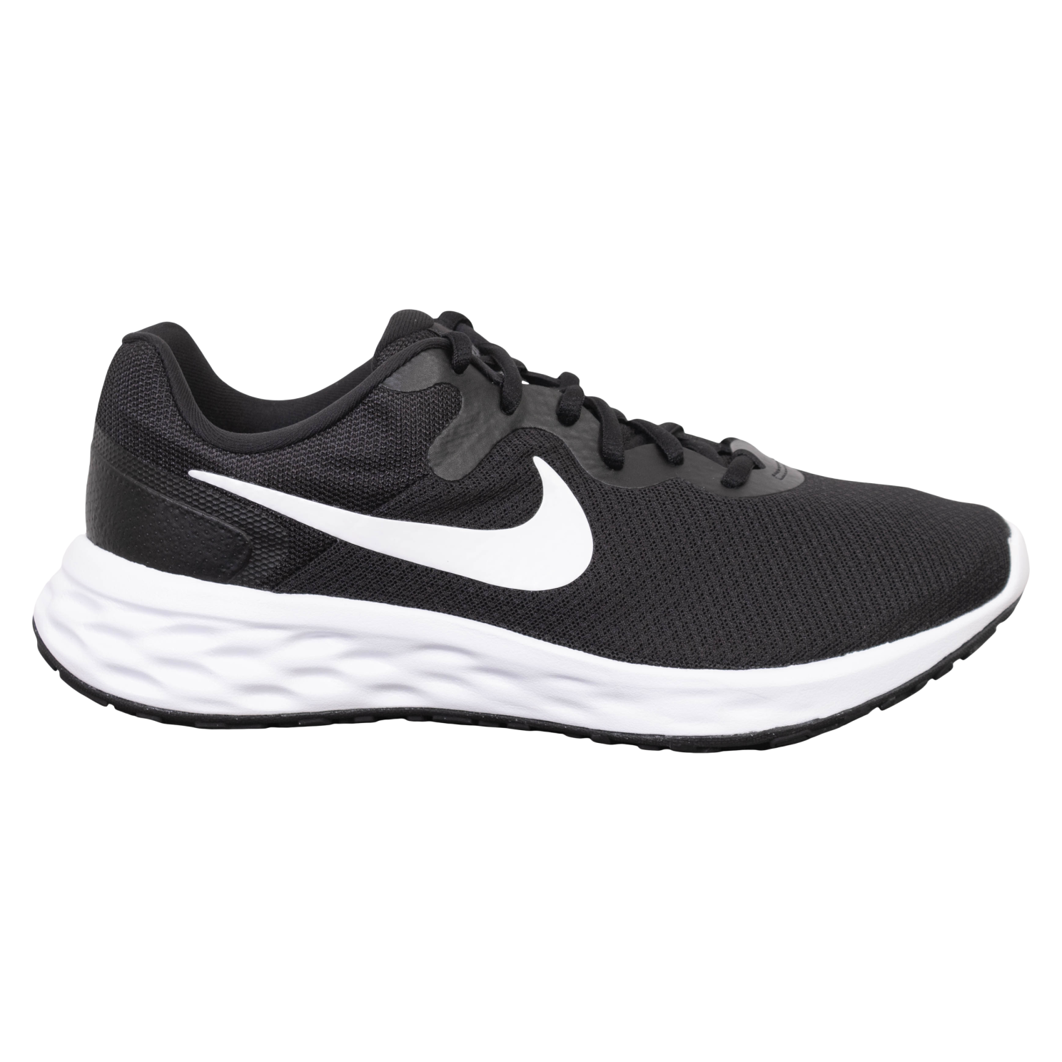 Sort Nike Revolution Herre Sneakers Black White - Nike Løbesko
