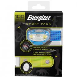 Energizer 100 Lumen Sport Pack Pandelampe Inkl Led Armbånd - Energizer Pandelamper  - 7638900426403